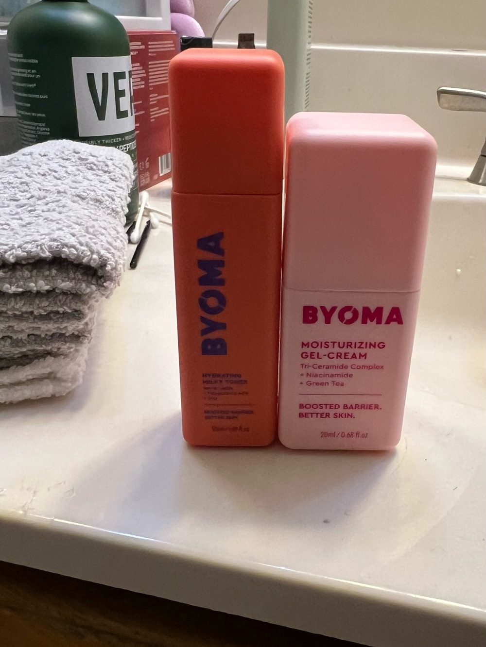 New set of two Byoma facial toner and moisturizer